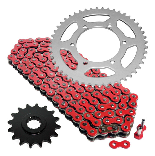 Caltric Kit Cadena Transmision Roja Piñon Para Yamaha R6