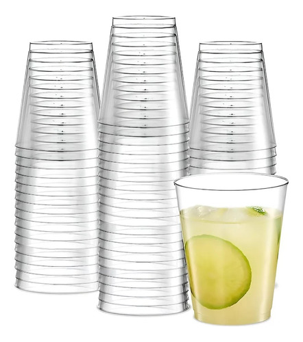 X100 Set Vasos Desechables Vaso Plastico Acrilicos 438ml