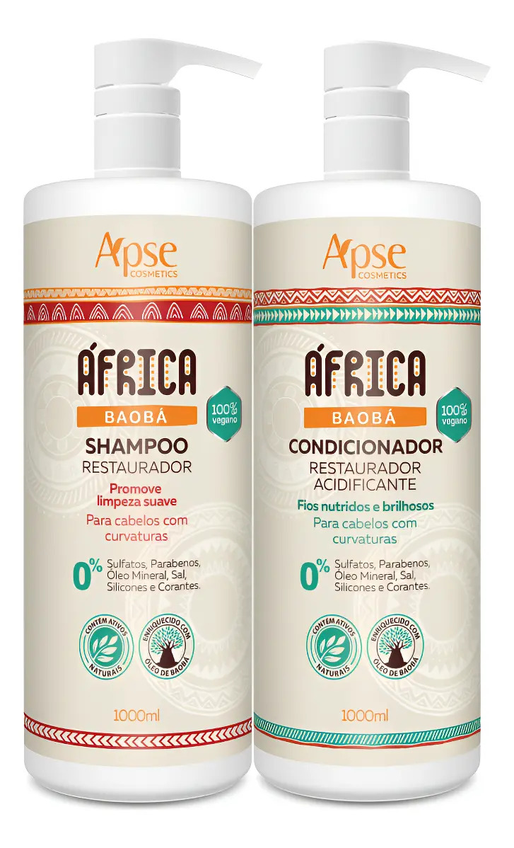 Kit Profissional Shampoo E Condicionador África Baobá- Ápice
