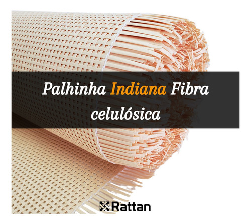 Palhinha Indiana Quadriculada Creme Fibra Cel07 50cm X 1mts