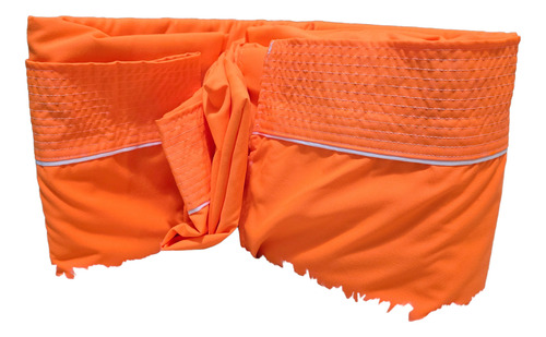 Juego De Sábanas King Size Hotelera Multiagujas 600 Hilos Naranja Liso