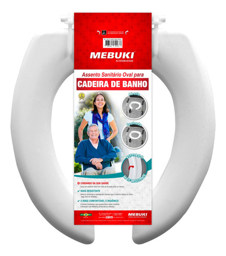Assento Sanitário Para Cadeira Deficiente De Banho Aberto
