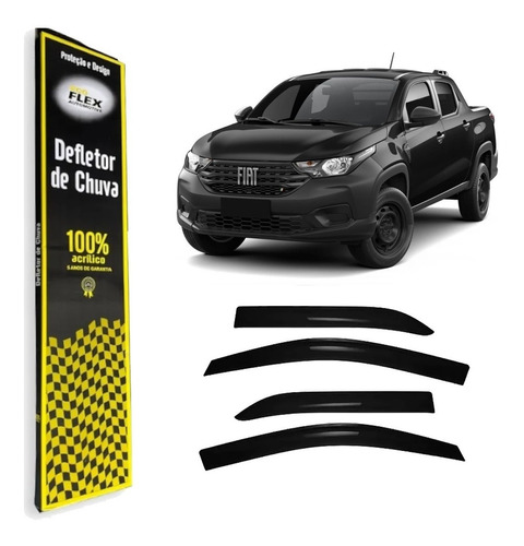  Calha De Chuva Fiat Nova Strada Cabine Dupla 2020 4 Portas