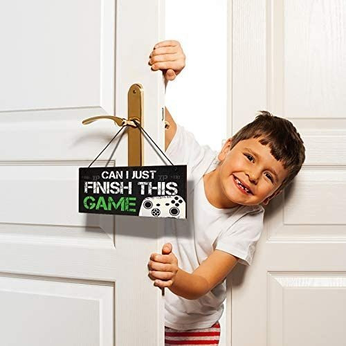Imagen 7 de 8 de Muestra Divertida Gamer Placa Regalo Para Juego Para La Puer