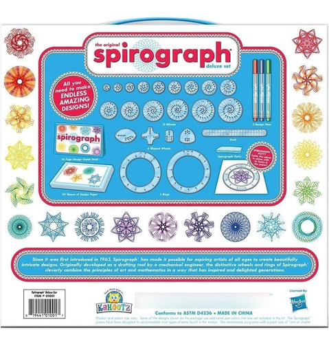 Spirograph Set, Juego De Diseño Lujoso, Multi Color