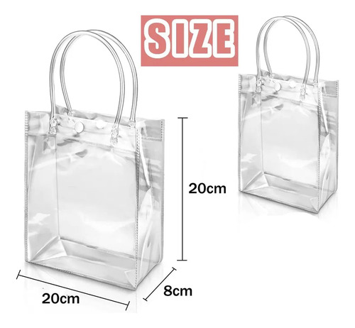 Bolsas Pvc Cristal 40 Unidades Pacote Presentes Resistentes
