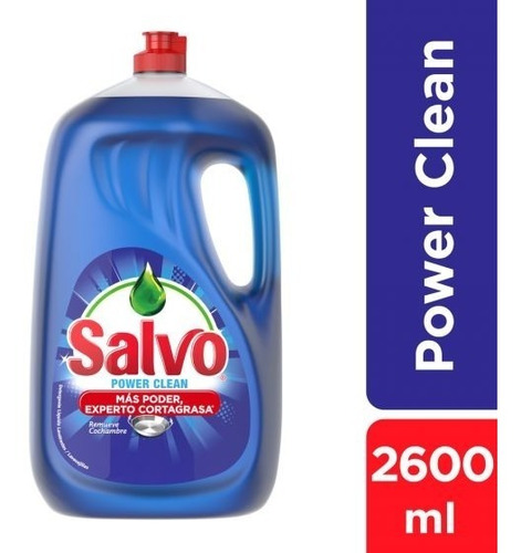 Salvo Power Clean Lavatrastes Liquido 2.6lt