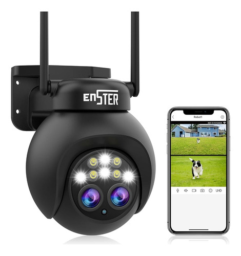 Cámara De Seguridad Ptz De 360° Enster Para Exteriores, Cáma