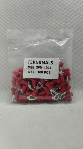 Terminal Horquilla   (rojo   4mm  5/32)  