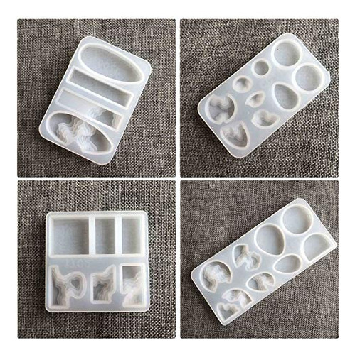 40 Moldes De Silicona Joyería, Moldes De Resina, 5 Mol...