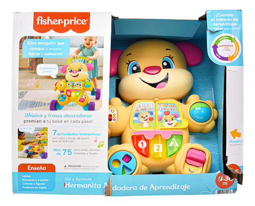 Perrita Hermanita Andadera De Aprendizaje Fisher Price Cd Color Beige