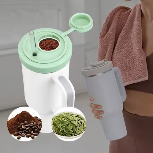 Set Silicona Infusiones / Pastillero Tapa P/vaso Standley Verde Liso