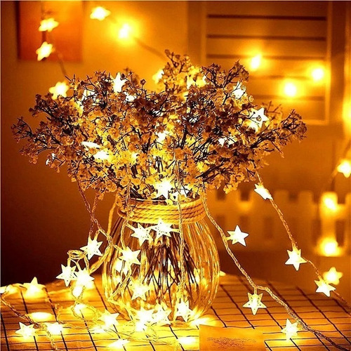 15 Serie Usb Luces Estrella Boda Evento Fiesta 20 Leds 3m Color de las luces Cálida