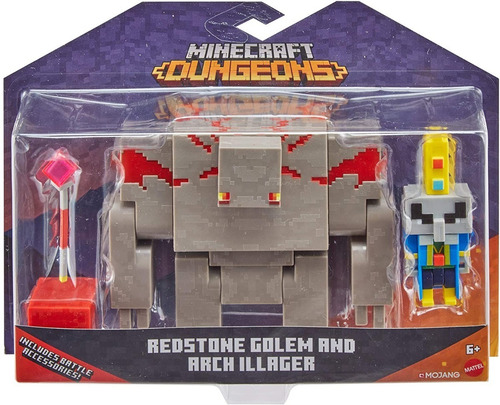 Minecraft Dungeons Figuras Redstone Golem Y Arch Illager