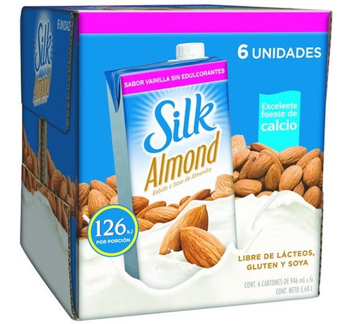 Bebida Leche De Almendras Silk Vainilla 6 Litros