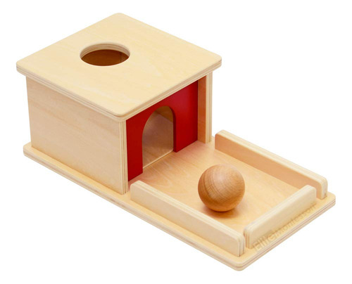 Montessori, Caja De Permanencia De Objetos Con Charola Y Pe.