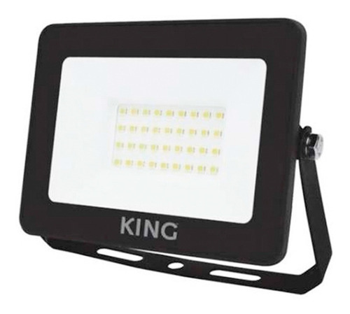 Reflector Proyector King 30w Negro Luz Cálida/fría
