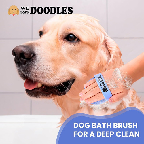 Cepillo Para Perro Masajeador De Goma Cerdas Largas Y Cortas