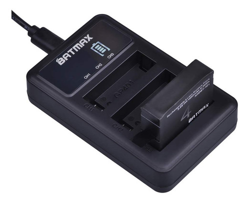 Bateria : Gopro Hero4 X 3 Cargador Con 3 Slot