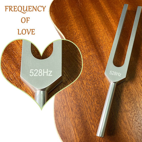 Garfo De Afinação Crystally-528hz Com Caixa De Ressonância,