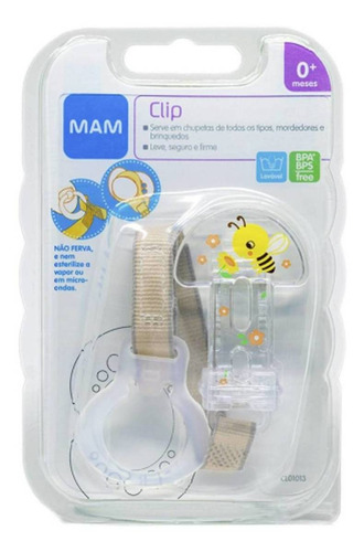 Prendedor De Chupeta E Mordedor Clip 0m+ Neutro - Mam