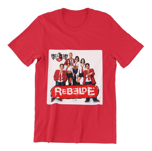 Polera Unisex Rbd Banda Rebelde Escudo Algodon Estampado