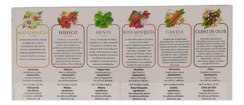 2 Pack Infusiones Hierbas 6 Variedades Qualitea. (120 Un)