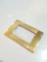 Comprar Tapa O Placa Metal Dorado Para 3 Módulos
