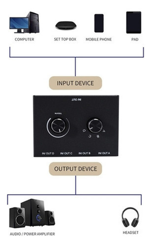 A 1 Conmutador De Audio De 4 Puertos, Conmutador De Audio