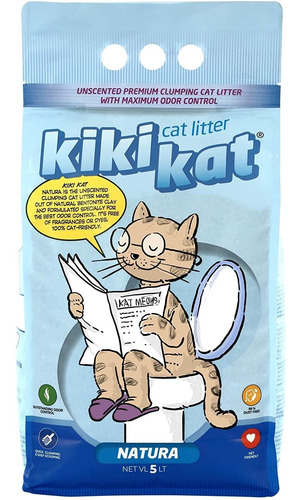 Imagen 1 de 8 de Kikikat Natura - Arena Para Gatos, Sin Perfume, Control Máxi