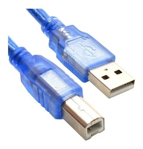 Cable Usb 2.0 Para Impresora Escaner 10 Mts Blindado Azul 