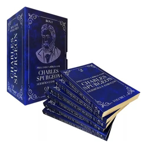 Box 1 Pregando A Bíblia Com Charles Spurgeon 6 Volumes Capa Brochura