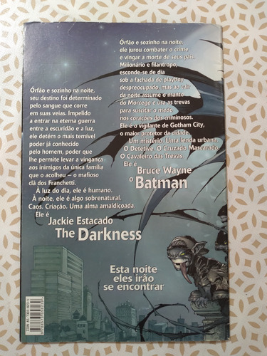 The Darkness & Batman - Top Cow Dc - Editora Abril 1999 - Em Português - Capa Mole - Lombada Com Grampos (Usado)