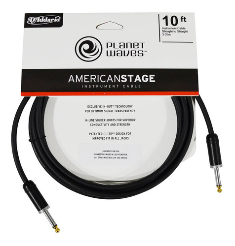 Cable Para Instrumento De 3m Planet Wave Pw-amsg-10