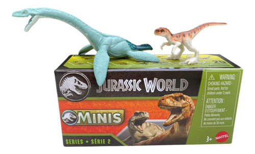 Elasmosaurus & Atrociraptor Minis Chaos Thry Jurassic World (Usado)