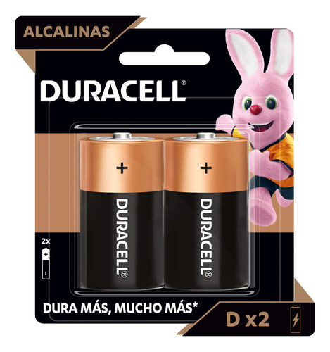 Pila Alcalina Duracell Tipo D Grande Paquete Con 2 Piezas de 1.5v