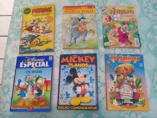 6 Revistas Por R$90,00. Mickey,zé Carioca,disney Especial