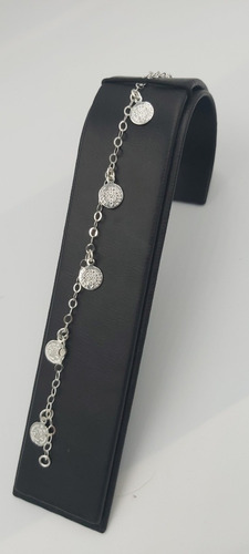 Pulso Pulsera Plata 925 Con 4 Medallas Y Cruz De San Benito