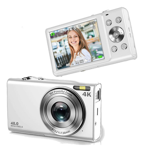 Cámara Digital Vlogging 4k Fotos 48mp Zoom 16x 32gb  Af