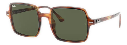 Óculos de sol Ray-Ban I-Shape Square II Standard armação de acetato cor gloss tortoise, lente green clássica, haste tortoise de acetato - RB1973