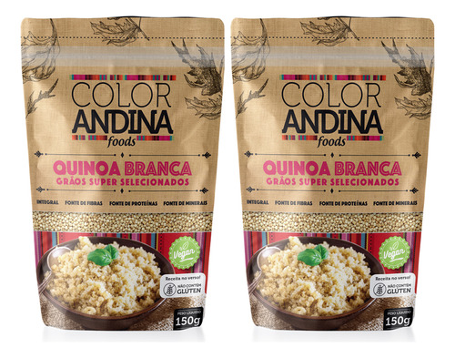 Quinoa Orgânica Branca- Color Andina Food 150g - 02 Unids