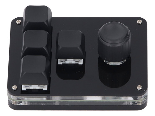 Mini Teclado Macro Usb Programável De 4 Teclas E 1 Botão Azu