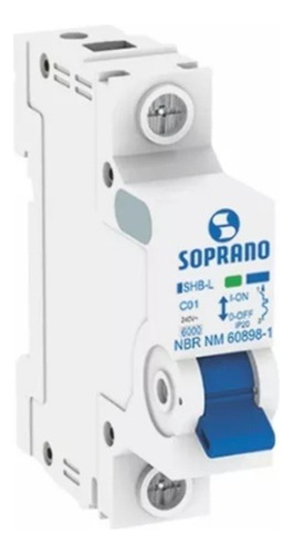 Disjuntor Unipolar 63a Shb1 L 6ka Soprano