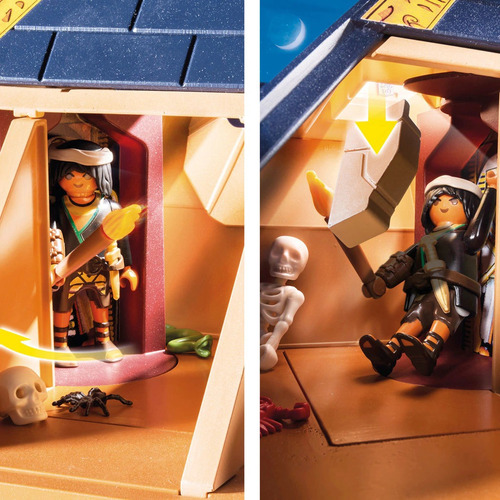 Playmobil Pirámide Faraón Historia Egipcios Romanos +40pcs Pirámide Del Faraón
