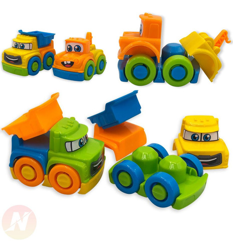 Carrinhos Happy Cars Monta E Desmonta Colorido