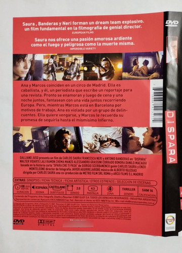 Antonio Banderas En La Película Dispara Dvd Nuevo Original