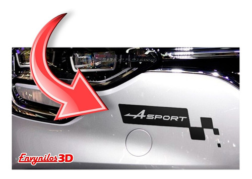 Calco Adhesivo A Sport Renault Vw Fiat Chevrolet Adhesivo 