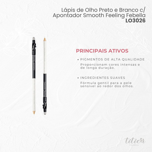 Febella Lápis De Olho Duo C/ Apontador Smooth Feeling