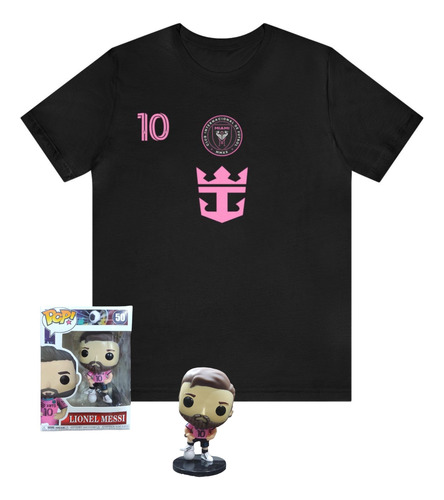 Remeras Algodon Peinado  Inter De Miami Messi + Funko 