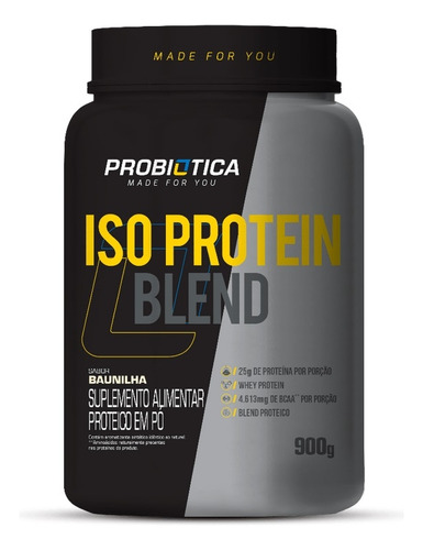 Iso Protein Blend (900g) - Sabor: Baunilha Baunilha
